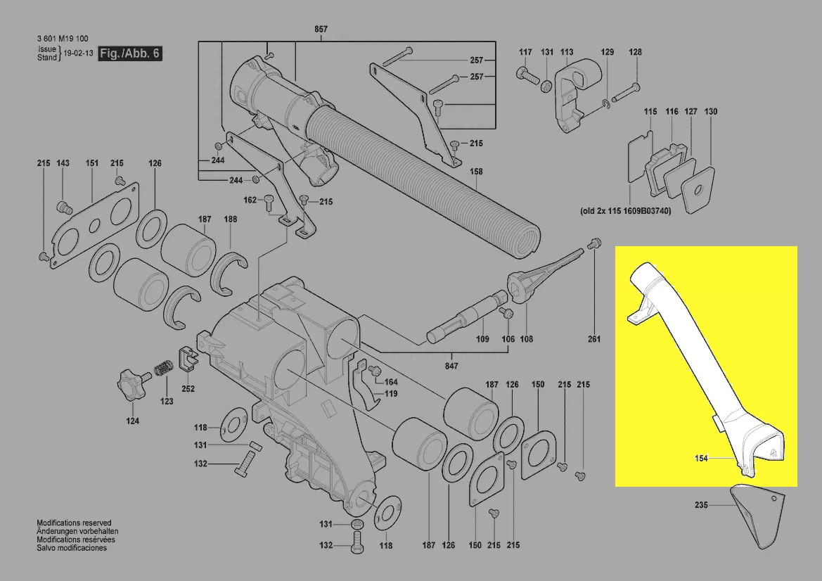 Raccord aspiration réf. 1 609 B03 751 Bosch